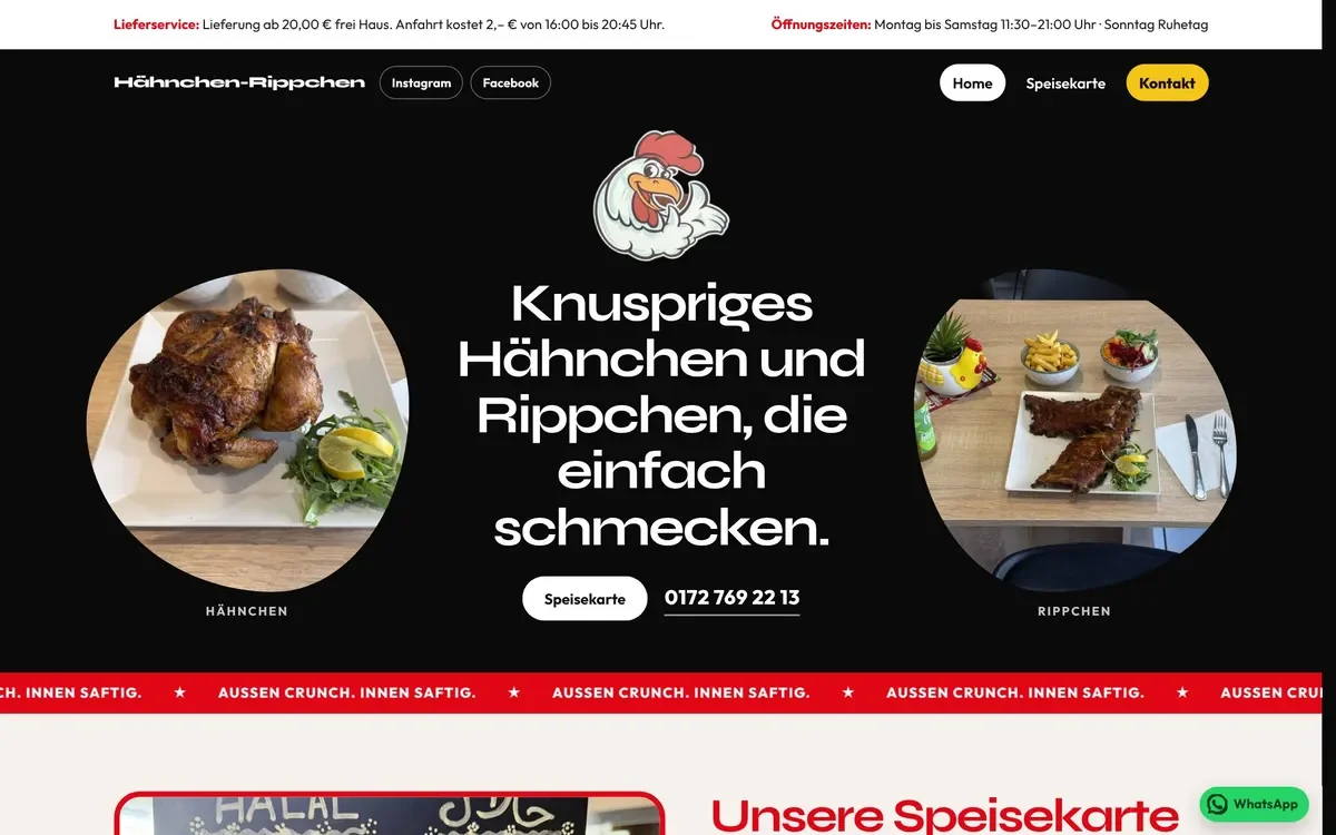 Startseite von Hähnchen-Rippchen