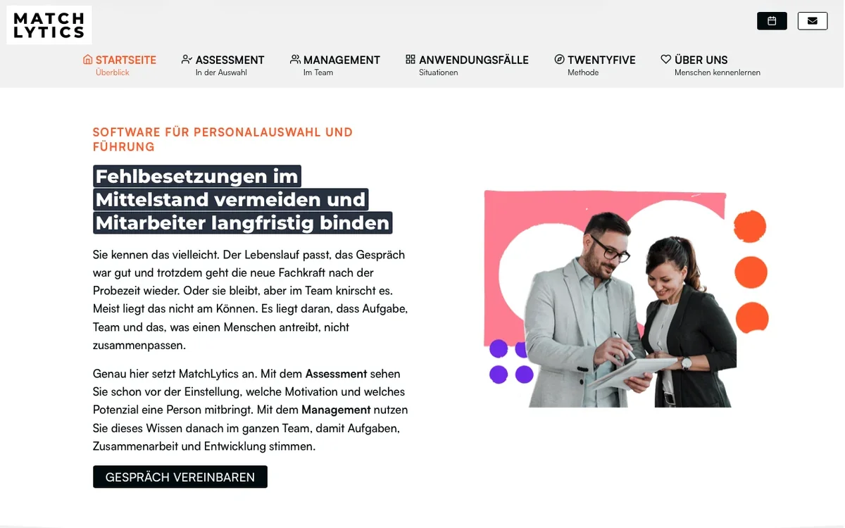 Startseite von Matchlytics